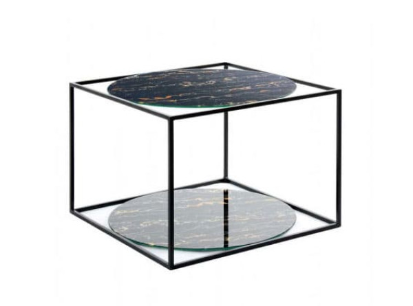 Журнальний стіл Arhome Cube SM110 Blackmarble / Black-0
