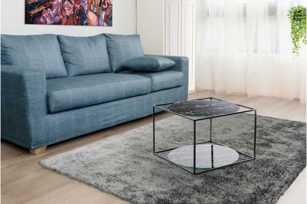 Журнальний стіл Arhome Cube SM110 Blackmarble / Black-2