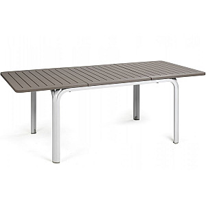 Раскадной стол Nardi Alloro 140 Extensible Tortora Vern Bianco