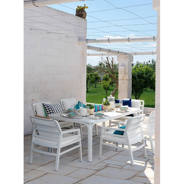 Розкадний стіл Nardi Alloro 210 Extensible Bianco Vern Bianco Розкадний стіл Nardi Alloro 210 Extensible Bianco Vern Bianco-4