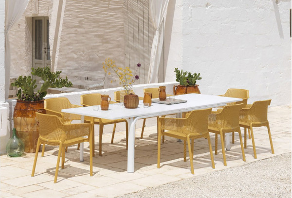 Розкадний стіл Nardi Alloro 210 Extensible Bianco Vern Bianco Розкадний стіл Nardi Alloro 210 Extensible Bianco Vern Bianco-3