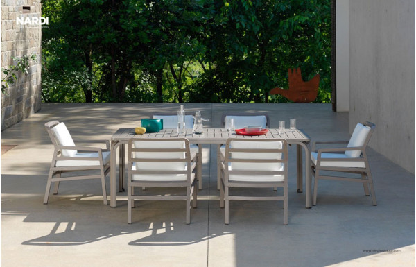 Розкадний стіл Nardi Alloro 210 Extensible Bianco Vern Bianco Розкадний стіл Nardi Alloro 210 Extensible Bianco Vern Bianco-2