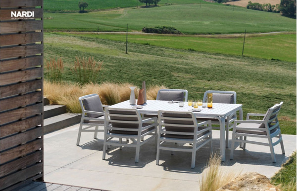 Розкадний стіл Nardi Alloro 210 Extensible Bianco Vern Bianco Розкадний стіл Nardi Alloro 210 Extensible Bianco Vern Bianco-1