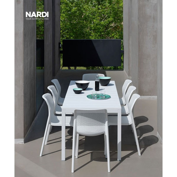 Розкадний стіл Nardi Rio 140 Extensible Bianco Vern Bianco-1