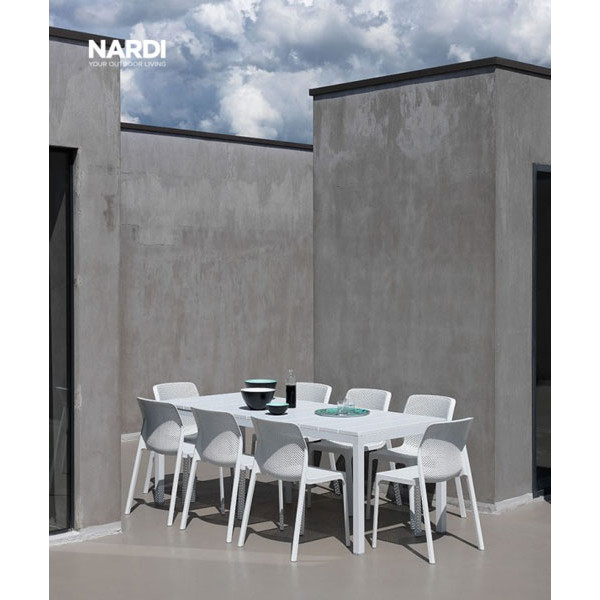 Розкадний стіл Nardi Rio 140 Extensible Bianco Vern Bianco-2