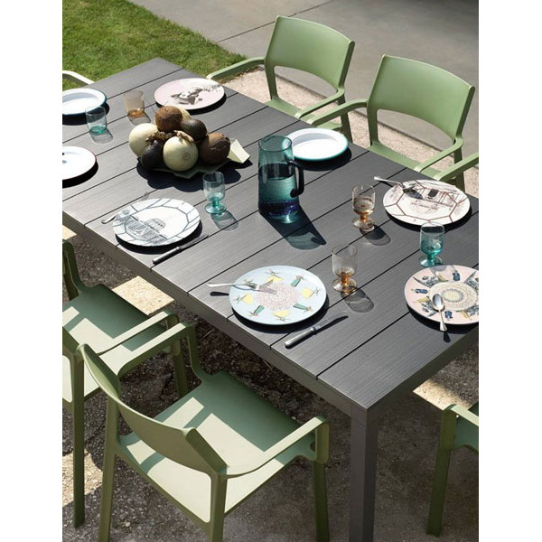 Розкадний стіл Nardi Rio Alu 210 Extensible Bianco Vern Bianco-3