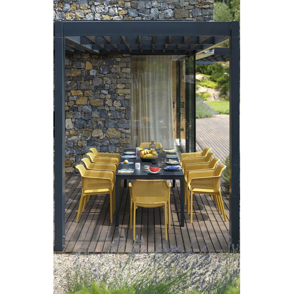 Розкадний стіл Nardi Rio Alu 210 Extensible Bianco Vern Bianco-4