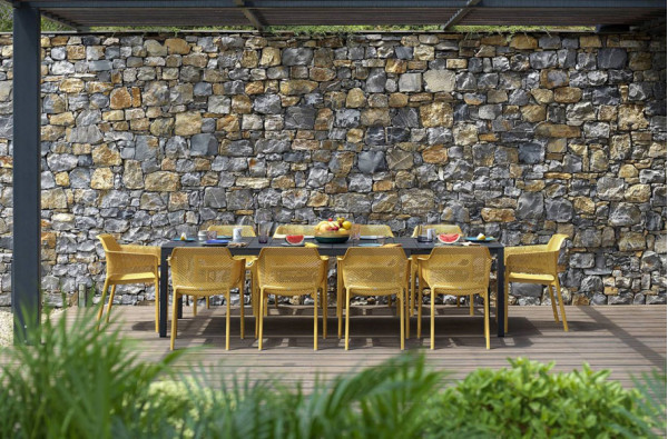 Розкадний стіл Nardi Rio Alu 210 Extensible Bianco Vern Bianco-6