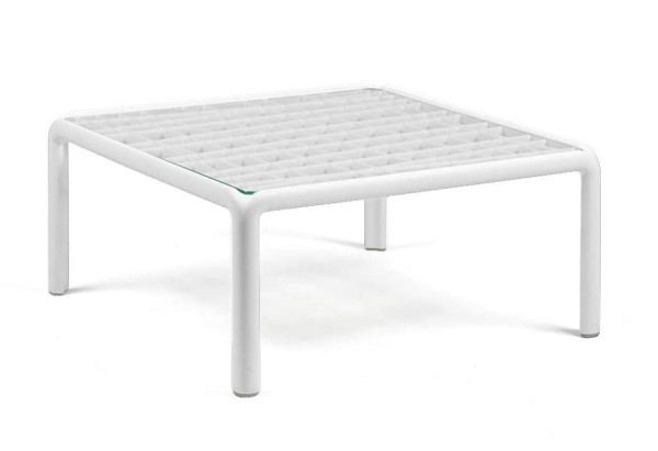 Кавовий стіл Nardi Komodo Tavolino Vetro Bianco-0