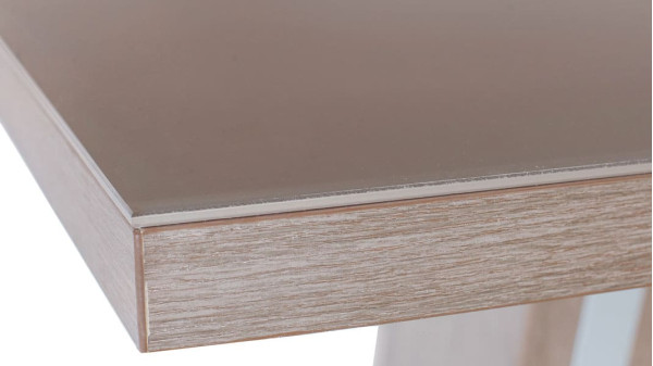 Стіл обідній DAOSUN DT 402 U Сіро-Бежевий Скло-3