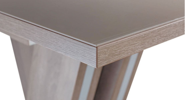 Стіл обідній DAOSUN DT 402 U Сіро-Бежевий Скло-2