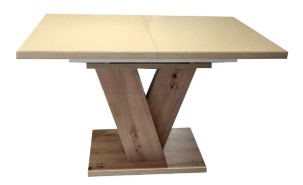 Стіл розкладний обідній DAOSUN DT 402 U Дуб Скло-0