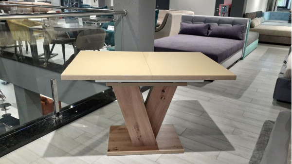 Стіл розкладний обідній DAOSUN DT 402 U Дуб Скло-4