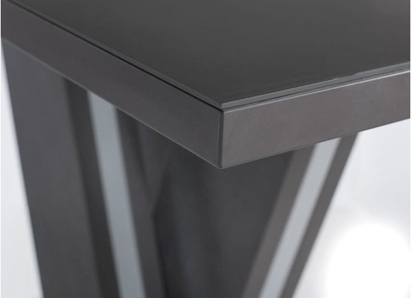 Стіл розкладний обідній DAOSUN DT 402 U Графіт Скло-3