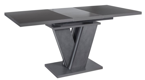 Стіл розкладний обідній DAOSUN DT 402 U Графіт Скло-1