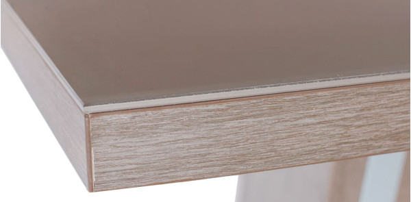 Стіл розкладний обідній DAOSUN DT 402 U Сіро-бежевий Скло-4