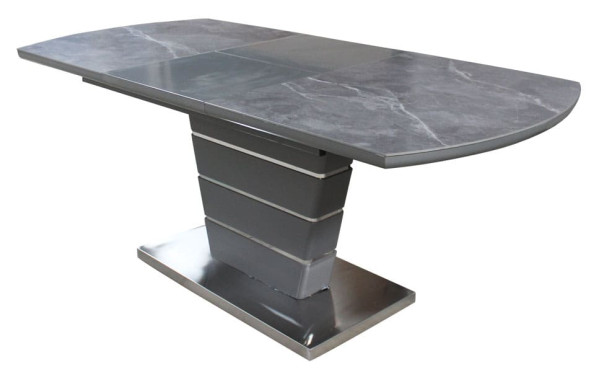 Стіл розкладний обідній DAOSUN DT 8103 Сірий Кераміка-1