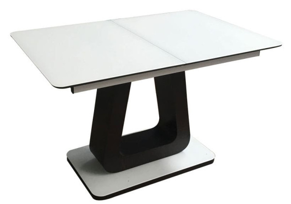 Стіл розкладний обідній DAOSUN DT 8104 Білий з венге Скло-2