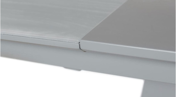 Стол раскладной обеденный DAOSUN DT 8104 Серый Стекло-4