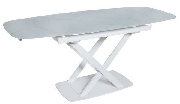 Стіл розкладний обідній DAOSUN DT 8106 Білий Скло-1