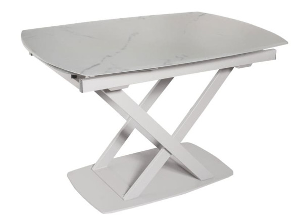 Стіл розкладний обідній DAOSUN DT 8106 Сіро-бежевий Скло-0