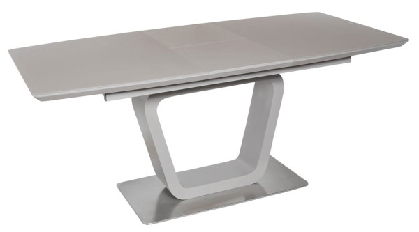 Стіл розкладний обідній DAOSUN DT 8108 Сіро-бежевий Скло-1