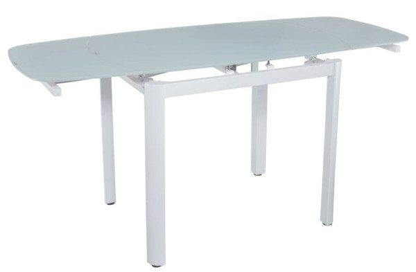 Стол раскладной обеденный DAOSUN DT 8109 Белый Стекло-2