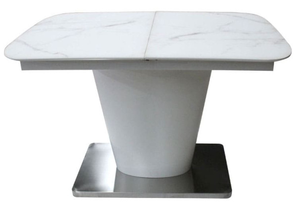 Стол раскладной обеденный DAOSUN DT 874 Белый Стекло-0