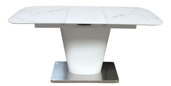 Стол раскладной обеденный DAOSUN DT 874 Белый Стекло-1