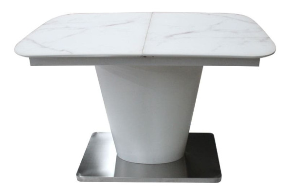 Стол раскладной обеденный DAOSUN DT 874 Белый Стекло-2