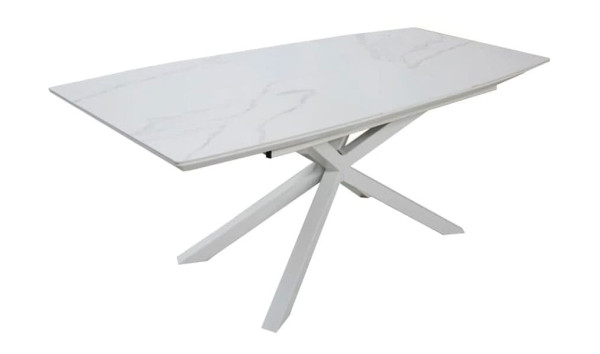 Стіл розкладний обідній DAOSUN DT 888B Білий Кераміка-0