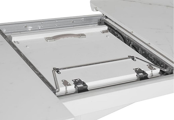 Стол раскладной обеденный DAOSUN DT 888B Белый Стекло-3