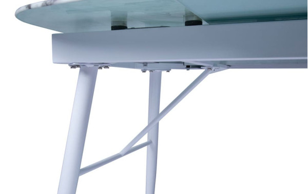 Стіл розкладний обідній DAOSUN UDT 9016 Білий Скло-12