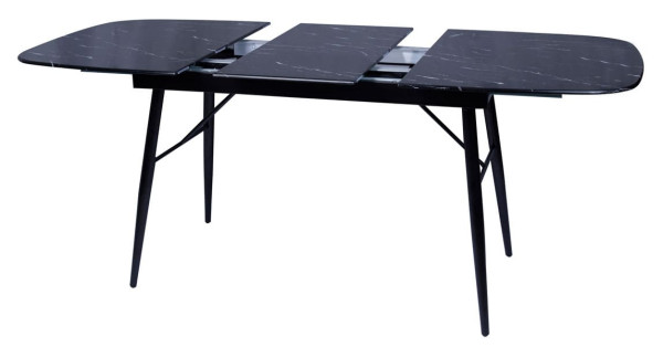 Стол раскладной обеденный DAOSUN UDT 9016 Черный Стекло-4