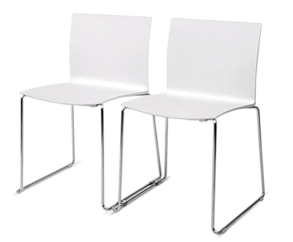 Стілець Dal segno Slim Bianco на полозах-0