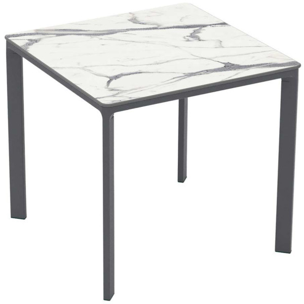 Стіл Ezpeleta Meet Anthracite/White marble 80x80 см-0