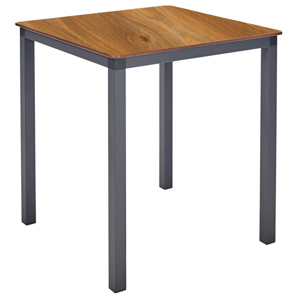 Стол Ezpeleta Monaco Anthracite/Dark oak 70x70 см-0