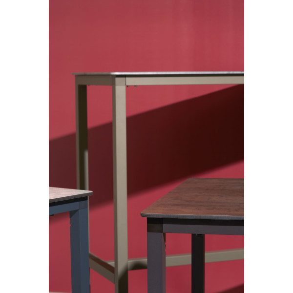 Стол Ezpeleta Monaco Anthracite/Dark oak 70x70 см-5