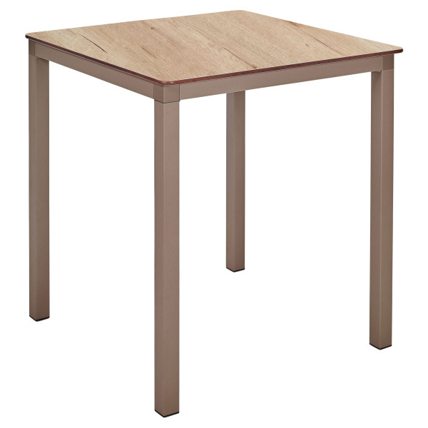 Стіл Ezpeleta Monaco Taupe/Oak 70x70 см-0