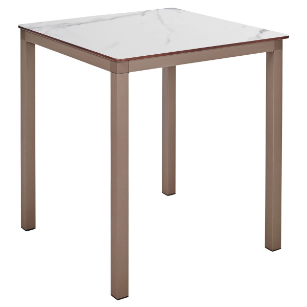 Стіл Ezpeleta Monaco Taupe/White marble 70x70 см-0