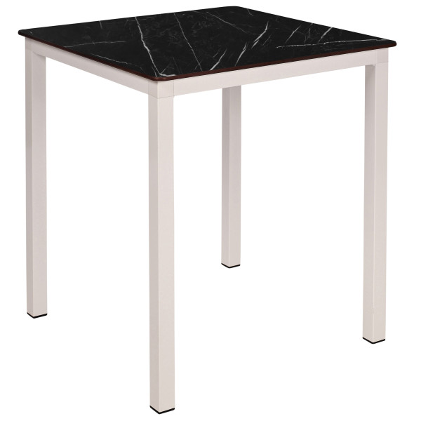 Стіл Ezpeleta Monaco White/Black marble 70x70 см-0