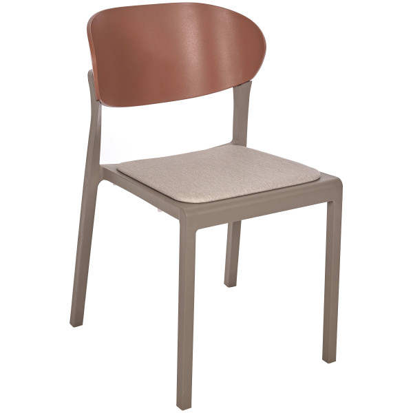 Стул Ezpeleta Bake Pad Taupe-Terracota-0