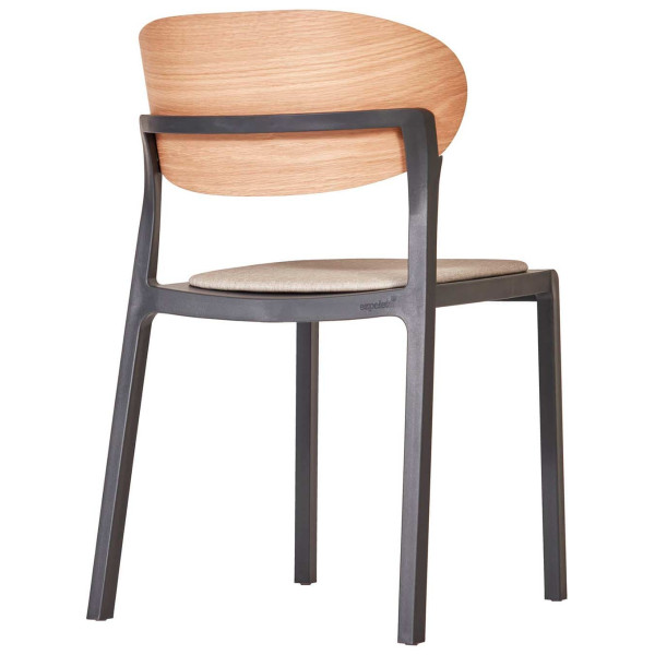 Стул Ezpeleta Bake Wood Pad Anthracite-2