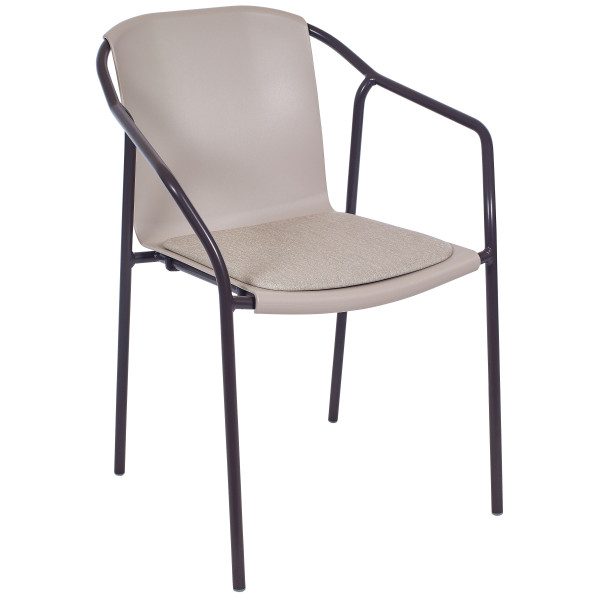 Стул-кресло Ezpeleta Rod Pad Moka-Pearl-0