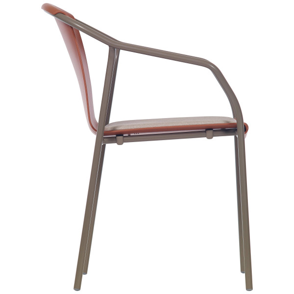 Стілець-крісло Ezpeleta Rod Pad Taupe-Terracota-2