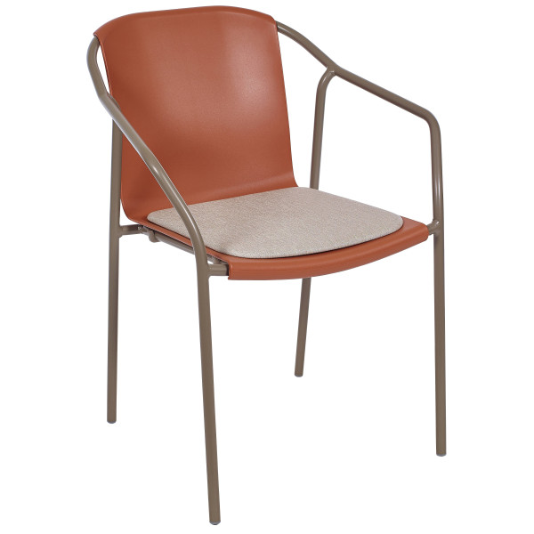 Стілець-крісло Ezpeleta Rod Pad Taupe-Terracota-0