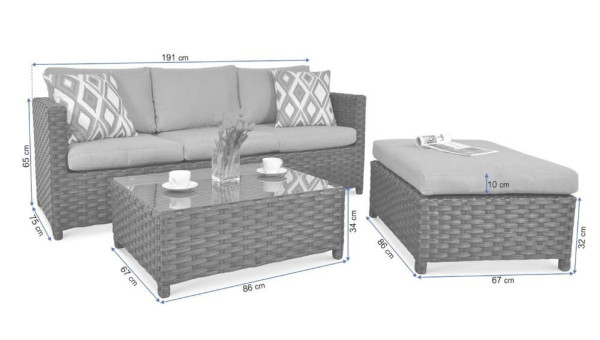 Комплект садовой мебели Focus Garden Marco Brown-11