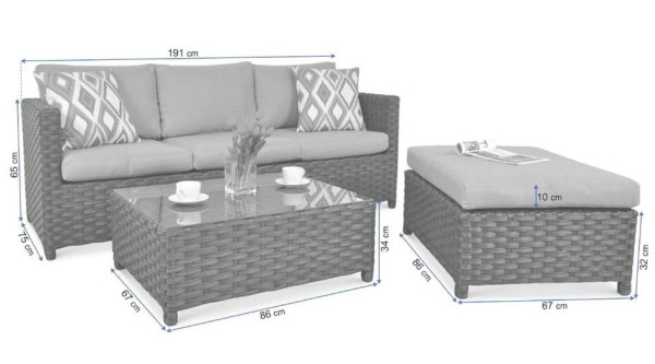 Комплект садових меблів Focus Garden Marco Caffe Beige-10