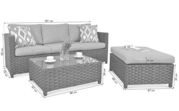 Комплект садовой мебели Focus Garden Marco Caffe Modern Grey-10