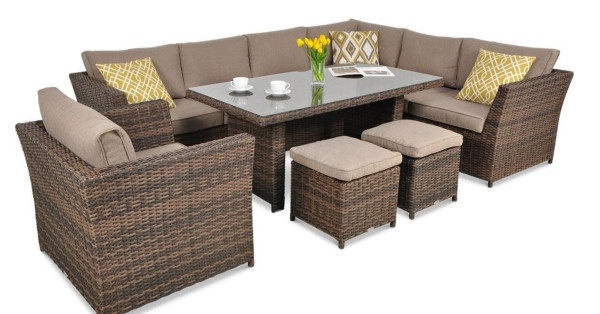 Комплект садовой мебели Focus Garden Moniz Dining Plus Brown-2